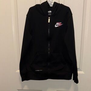 Nike Black Full-Zip Hoodie with Logo